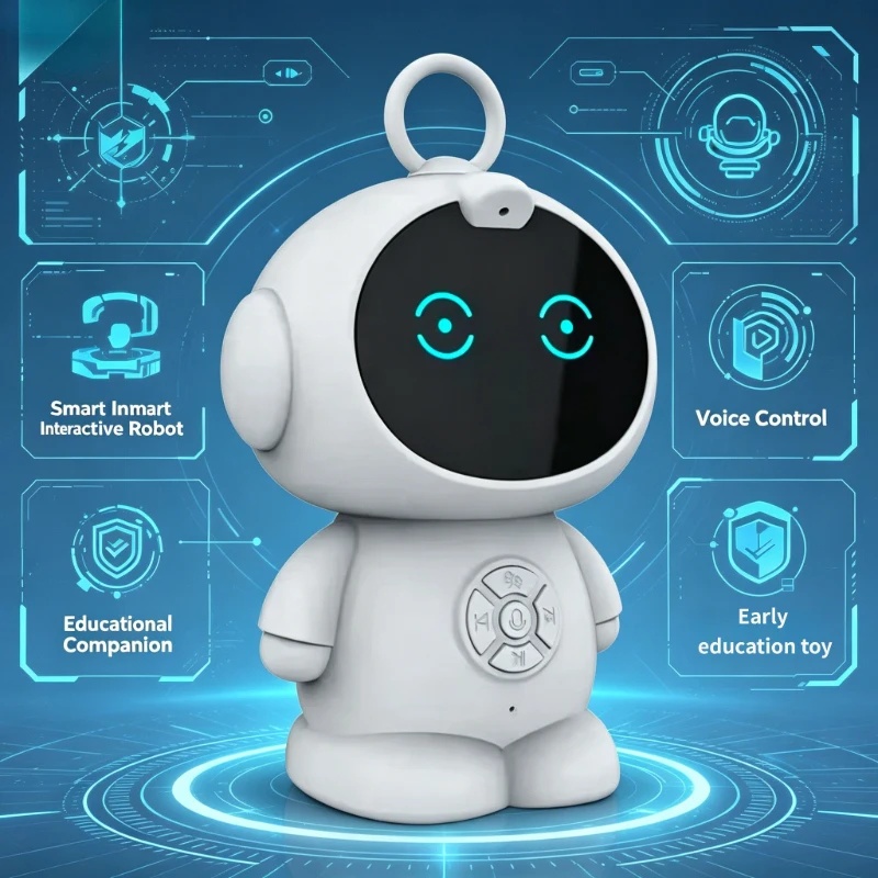 Science Robot - หุ่นยนต์ AI อัจฉริยะพร้อม WiFi ของเล่นเสริมพัฒนาการสำหรับเด็ก เครื่องเรียนรู้การพูดและโต้ตอบด้วยเสียง