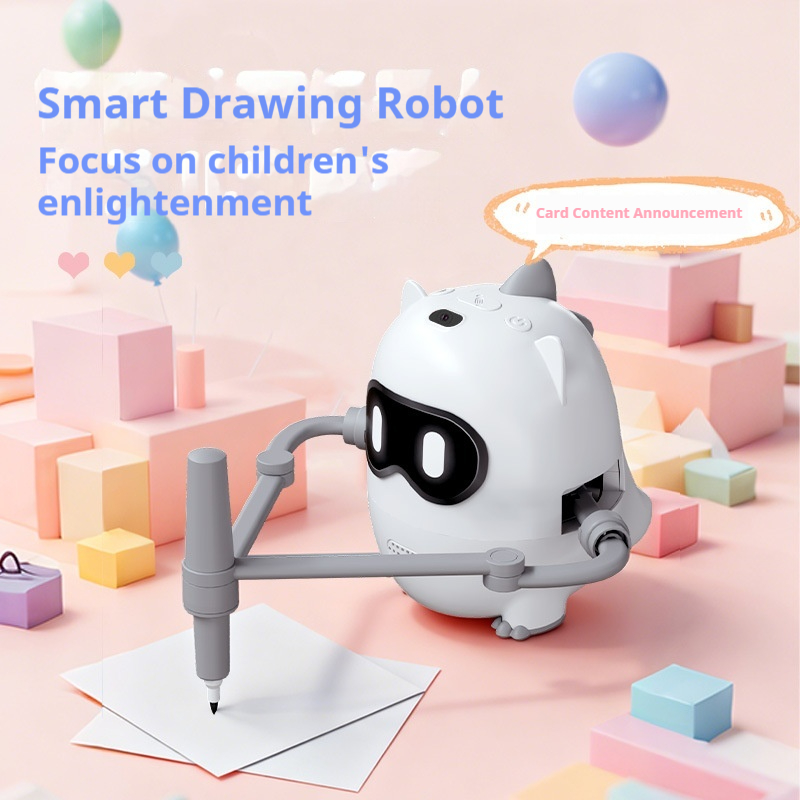 Science Robot - หุ่นยนต์วาดภาพไดโนเสาร์อัจฉริยะ ของเล่นเสริมพัฒนาการเด็กเล็ก พร้อมการ์ดเสียงและระบบกระจายเสียง สำหรับเด็กวัยเตาะแตะและเด็กก่อนวัยเรียน