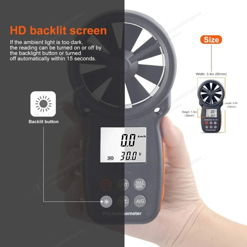 BT-100 เครื่องวัดความเร็วลมแบบ - Anemometer Wind Speed บทวิจารณ์และราคา