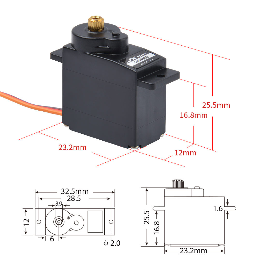 1/2/4 PCS JX เซอร์โว PDI-1109M - Robot Arm Motor บทวิจารณ์และราคา